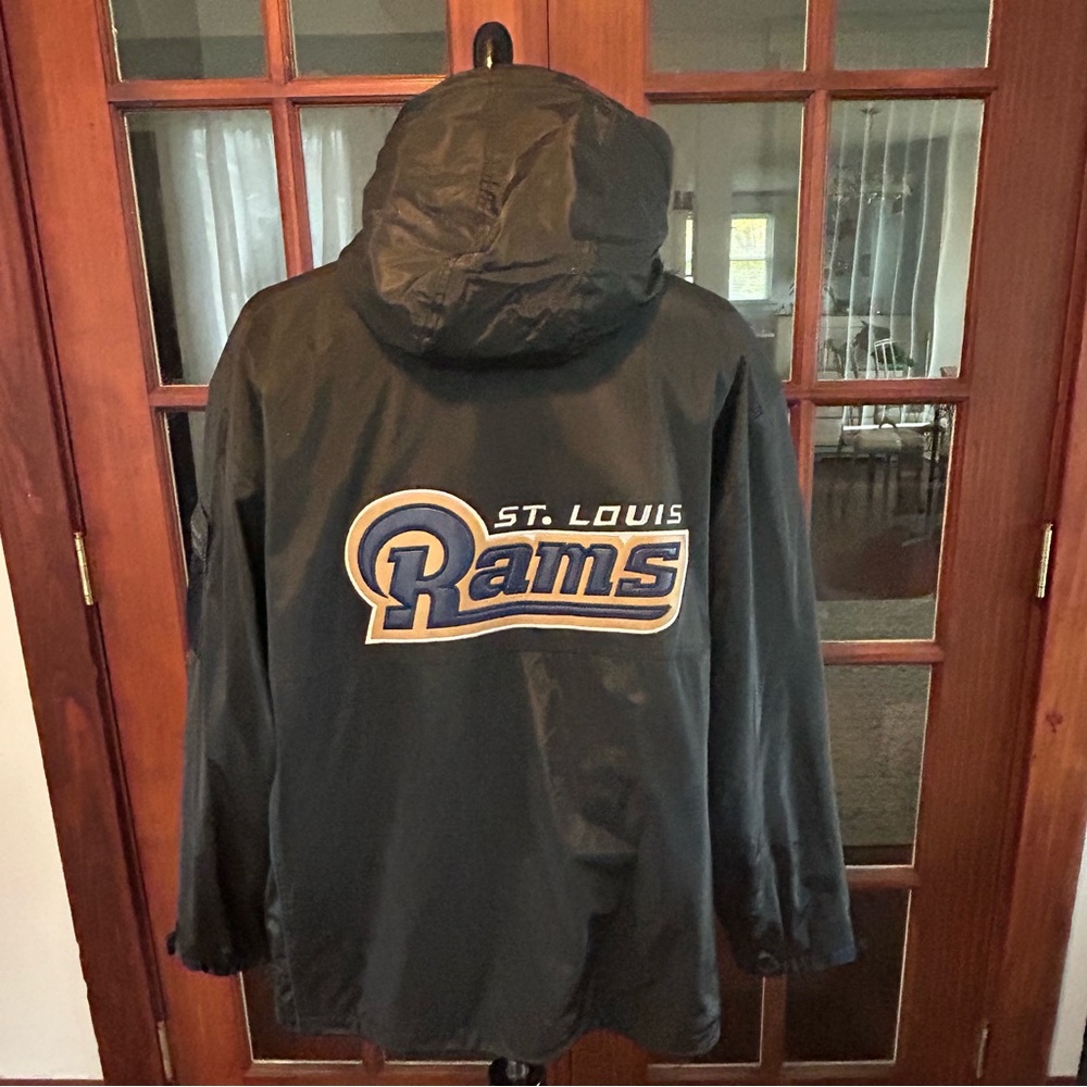 VTG Mens NFL Game Day St. Louis Rams Wind Jacket/Coat Size XXL Super Bowl